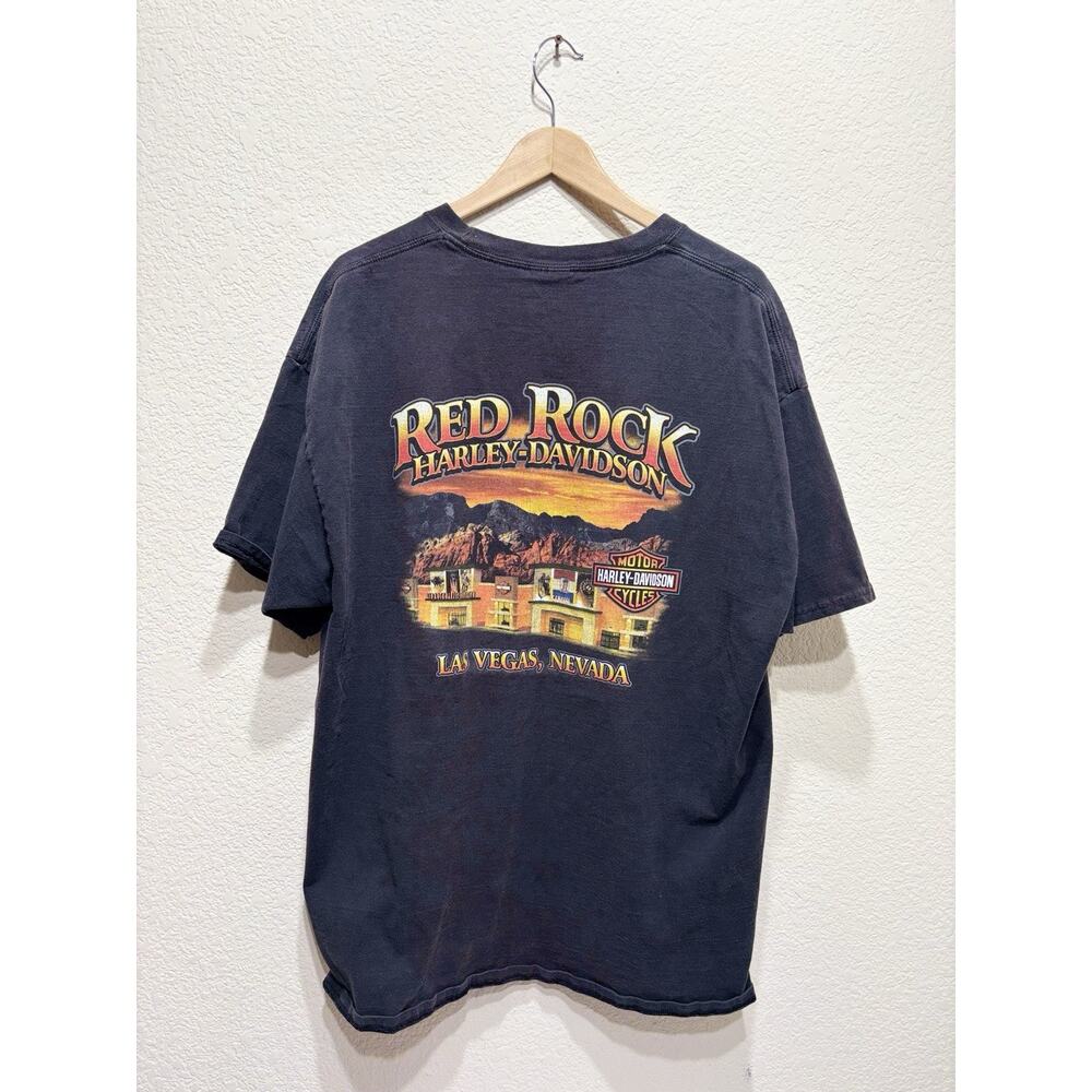 Vintage Harley Davidson Red Rocks Nevada T Shirt XXL Black